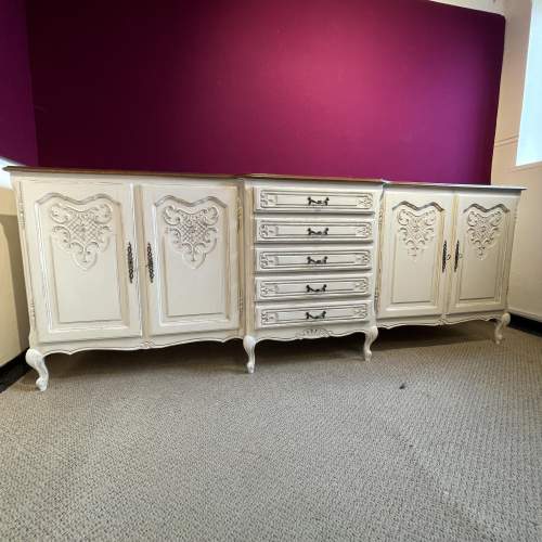 Large French Painted Four door Sideboard image-2