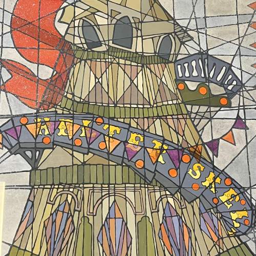 Ian Geary Acrylic on Paper Titled Helter Skelter image-2