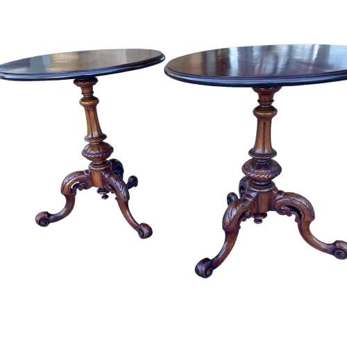 A Pair of Walnut Occasional Tables image-3