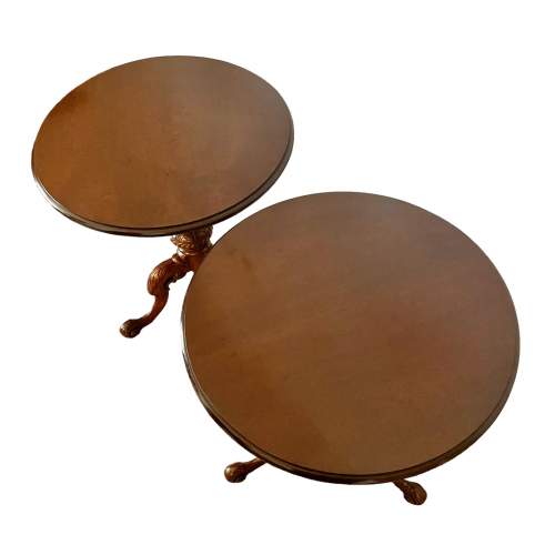 A Pair of Walnut Occasional Tables image-4