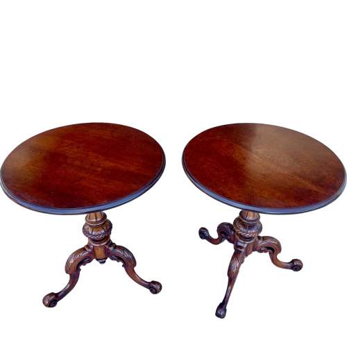 A Pair of Walnut Occasional Tables image-6