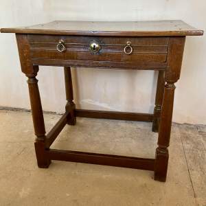 Late Seventeenth Century Oak Side Table