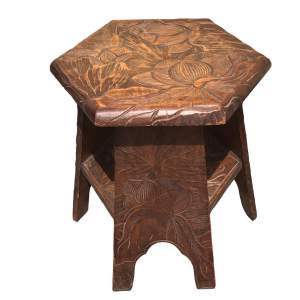 Antique Carved Japanese Table for Liberty of London
