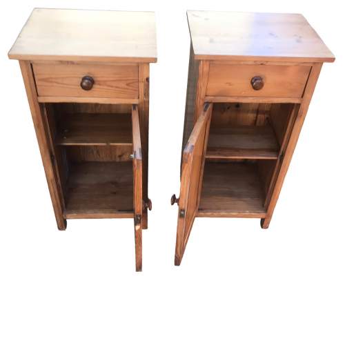 Pair of Antique European Pine Bedside Cabinets image-4