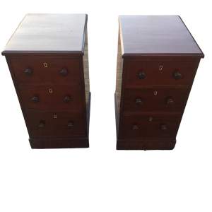Pair of Antique Mahogany Bedside Chests
