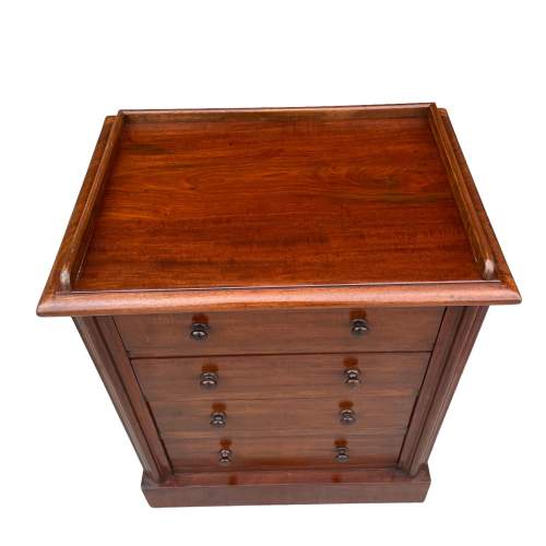 Miniature Mahogany Chest of Four Long Drawers image-5