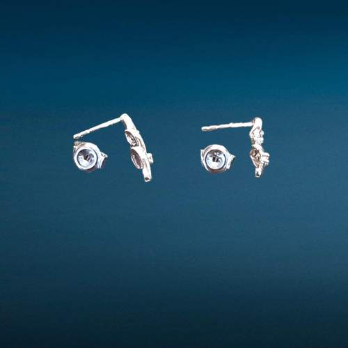 White Gold Diamond Earrings image-4