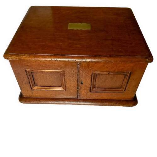 An Edwardian Oak Collectors Cabinet image-2