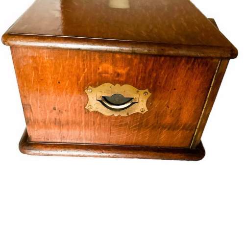 An Edwardian Oak Collectors Cabinet image-3