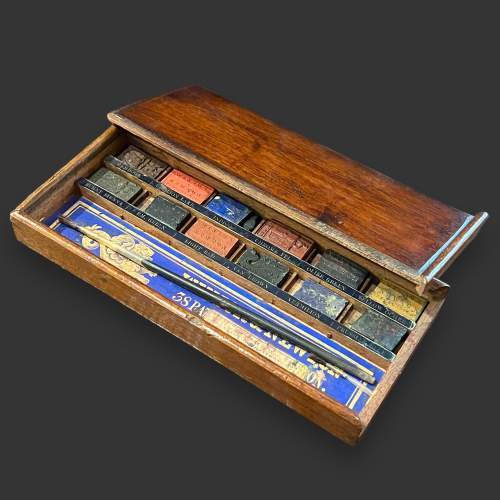 19th Century Winsor and Newton Watercolour Paints Box image-1