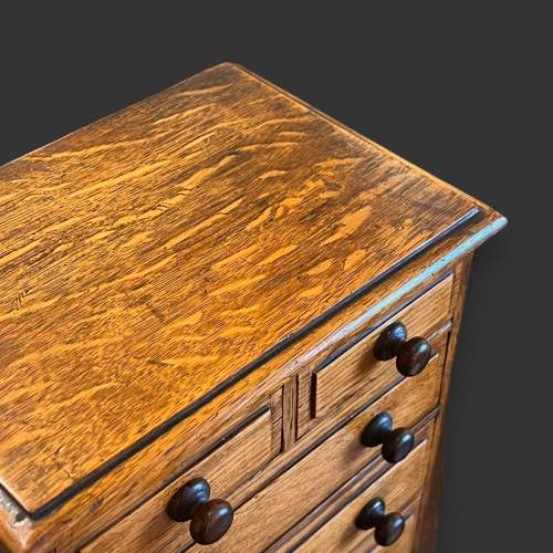 Victorian Oak Miniature Chest of Drawers image-3