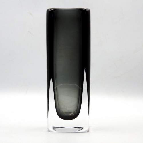 Orrefors Nils Landberg Mid 20th Century Heavy Glass Vase image-1