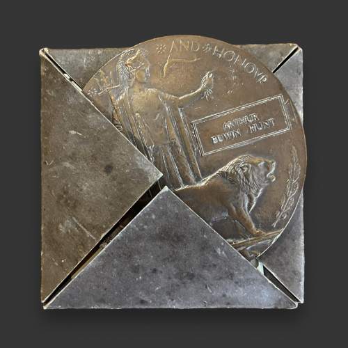 Original WWI Bronze Memorial Plaque image-1