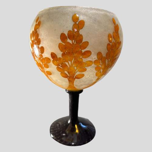 Le Verre Français Charles Schneider Art Deco Stem Vase image-1