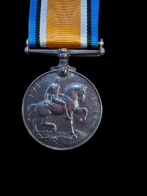 WW1 British War 1914-1918 Medal J.T. Simpson Royal Scots 47807 image-1