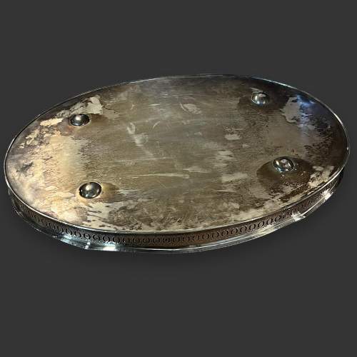 Large Early 20th Century Silver Plated Gallery Tray image-6