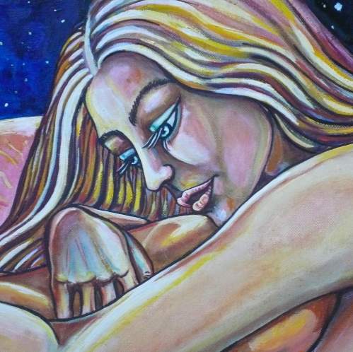 Love in the Planets - Mars, oil painting on canvas by Bruna X image-2