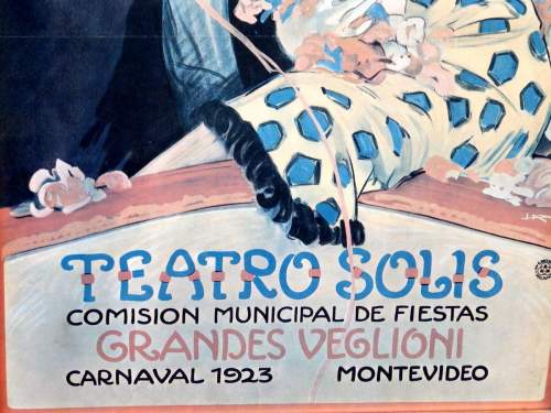 Art Nouveau Revival Teatro Solis Vintage Framed Poster image-3