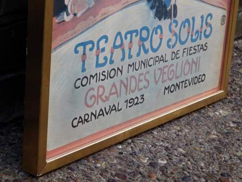 Art Nouveau Revival Teatro Solis Vintage Framed Poster image-6