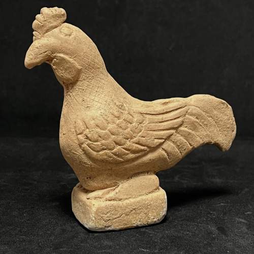 Tang Dynasty Unglazed Pottery Figure of a Hen image-1