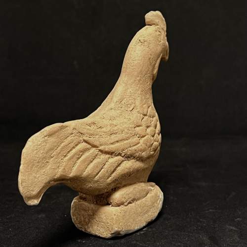 Tang Dynasty Unglazed Pottery Figure of a Hen image-3