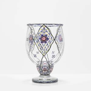 Early 20th Century Bohemian Secessionist Glass Vase