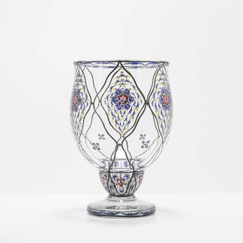 Early 20th Century Bohemian Secessionist Glass Vase image-2