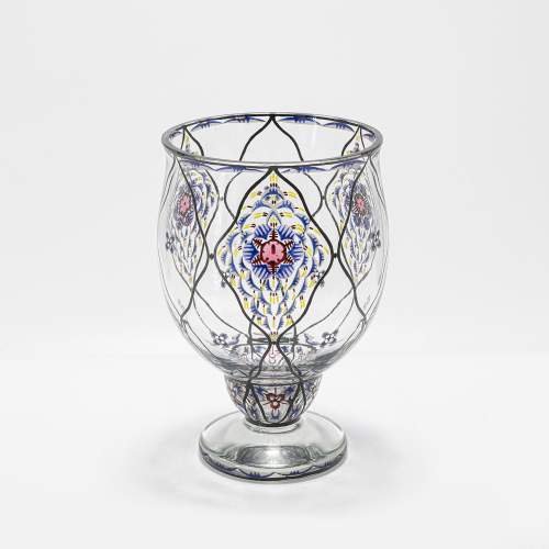 Early 20th Century Bohemian Secessionist Glass Vase image-3