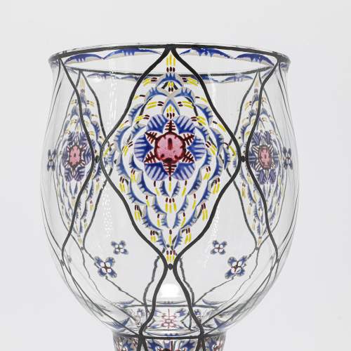 Early 20th Century Bohemian Secessionist Glass Vase image-5