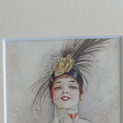 Early 20thC Postcard of an Art Deco Lady by Achille Mauzan image-5