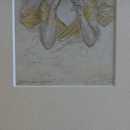 Early 20thC Postcard of an Art Deco Lady by Achille Mauzan image-6