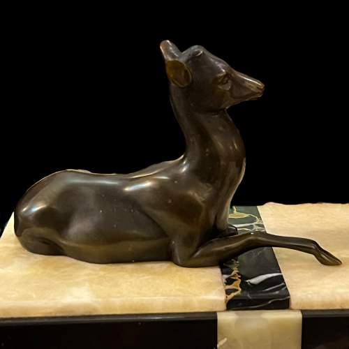 Art Deco Spelter Figure of a Woman and Fawn image-5