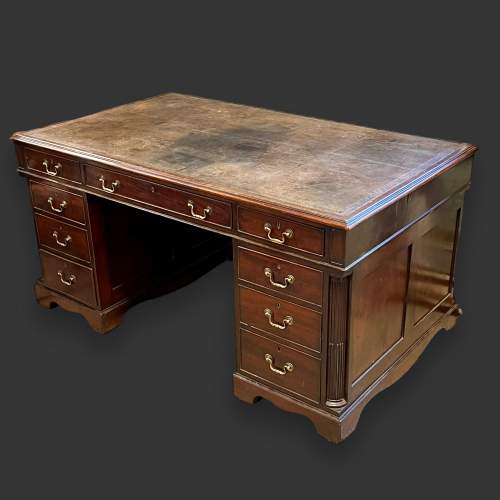 19th Century Mahogany Partners Desk image-1