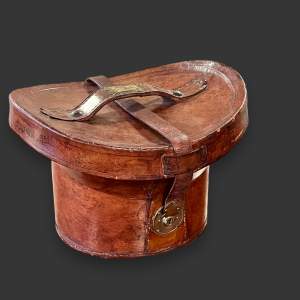 Vintage Leather Top Hat Box