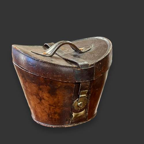 Leather Vintage Top Hat Box image-1