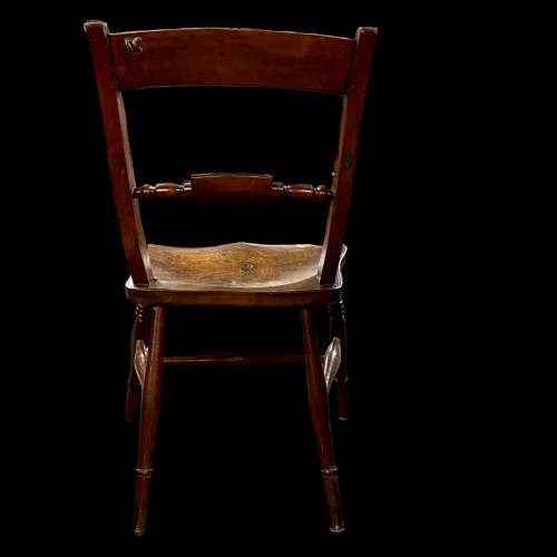 Early 19th Century Yew and Elm Oxfordshire Bar Back Chair image-4
