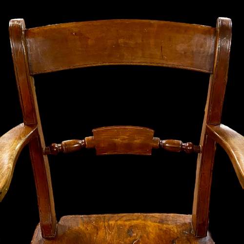 Early 19th Century Yew and Elm Oxfordshire Bar Back Chair image-6