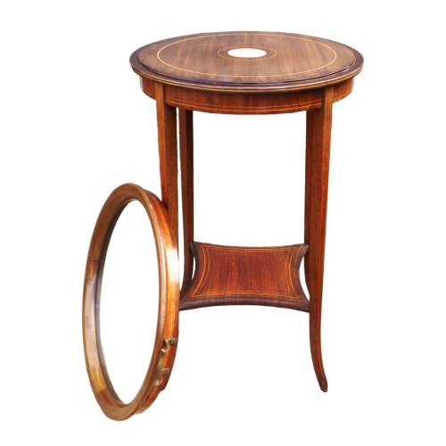 Quality Edwardian Metamorphic Circular Removable Tray Top Table image-2