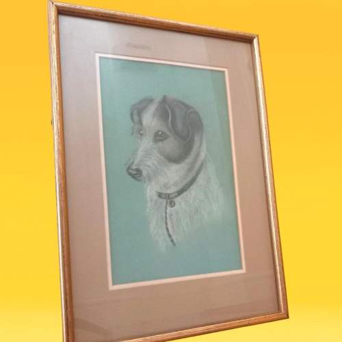 Victorian Pastel of a Terrier image-2