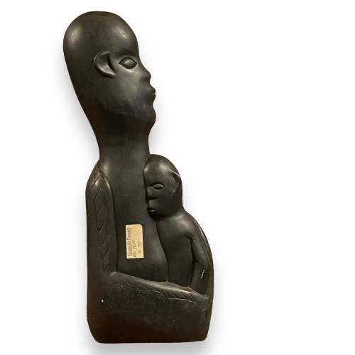 Sylvester Mubayi Shona Sculpture of Mother and Child image-1