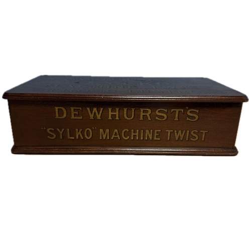 Antique Dewhurst Sewing Thread Advertisement Display Drawers image-2