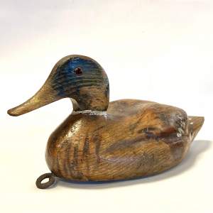 Antique Painted Wooden Decoy Duck