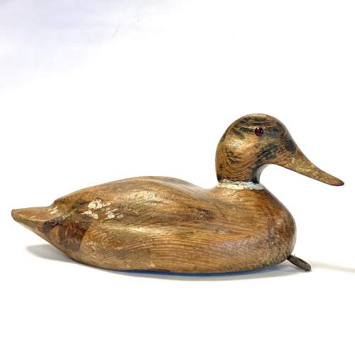 Antique Painted Wooden Decoy Duck image-2