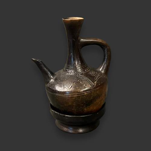 Late 19th Century Ethiopian Coffee Pot and Stand image-1