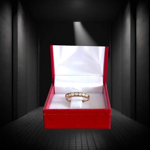 Gold Cubic Zirconia Ring image-1