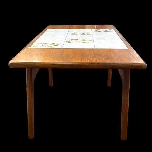 1970s Teak Tiled Top Low Coffee Table image-5