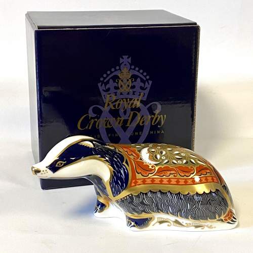 Royal Crown Derby Boxed Moonlight Badger image-1
