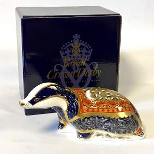 Royal Crown Derby Boxed Moonlight Badger