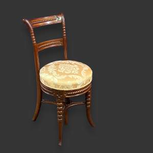 Regency Mahogany Cellists Adjustable Chair
