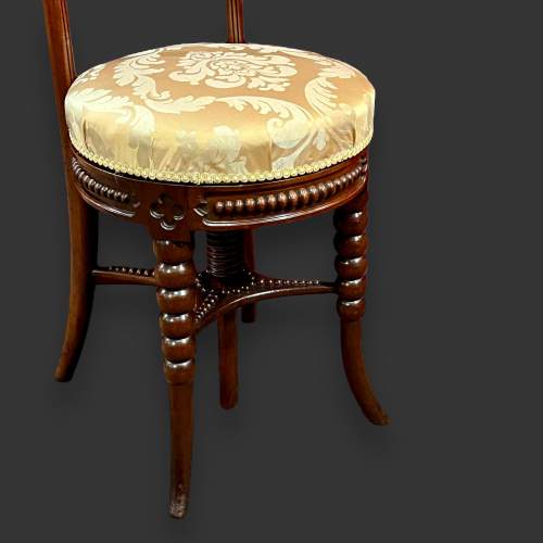 Regency Mahogany Cellists Adjustable Chair image-5